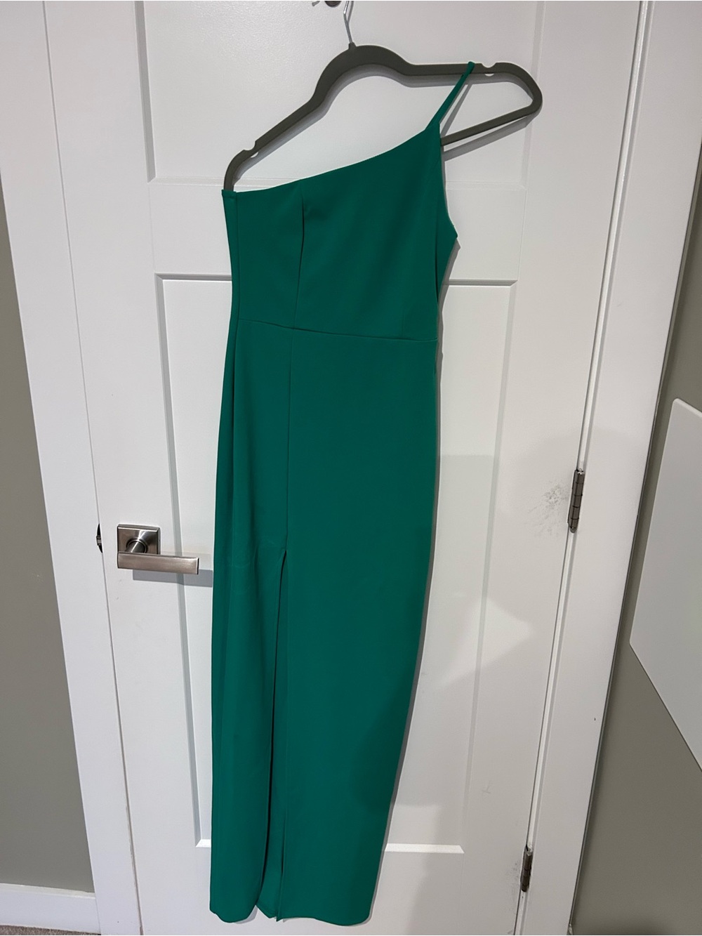 Lulus One-Shoulder Green Evening Dress